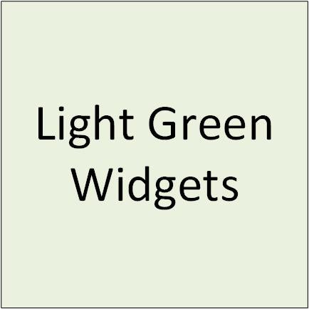 Widget, Light Green