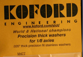 M477 Koford 1/8" Axle Spacers, .020" Thick