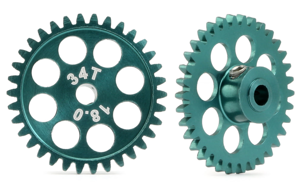 MRSLOTCAR MR6234R 18mm Ergal Sidewinder Gear, 34T