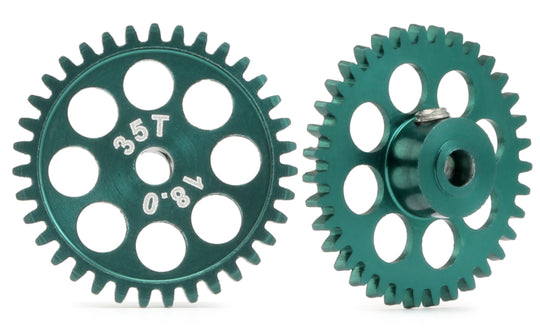 MRSLOTCAR MR6235R 18mm Ergal Sidewinder Gear, 35T