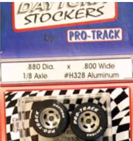 Pro-Track H328 Aluminum 1/8 x .880 x .800 Hard Rubber Rear Tires