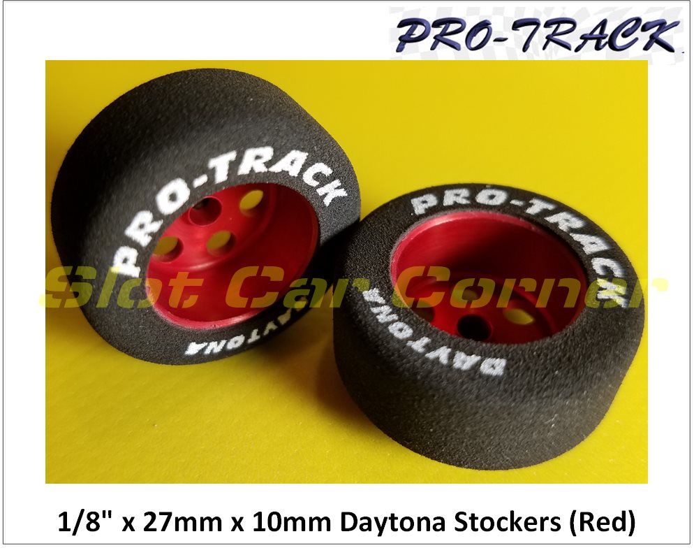 Pro-Track 329 RED Daytona Stockers 1/8'' x 27mm x 10mm Wheels, Red