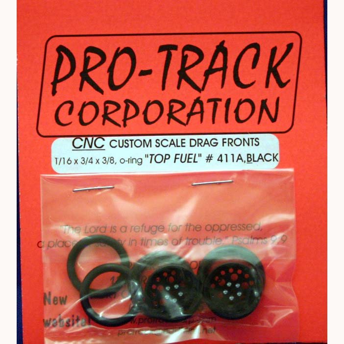 Pro-Track 411A, BLACK 1/16" x 3/4" Top Fuel Front Tires