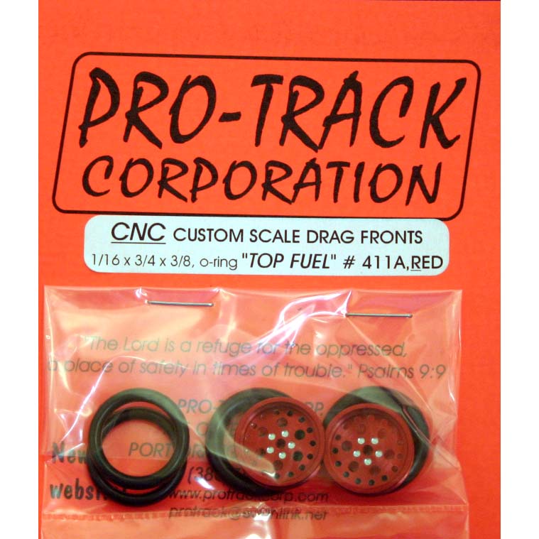 Pro-Track 411A RED 1/16" x 3/4" Top Fuel Front Tires