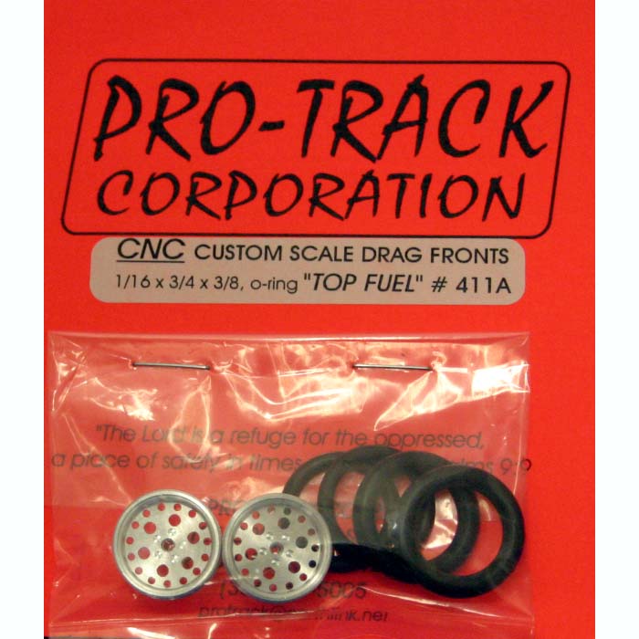 Pro-Track 411A Aluminum, 1/16" x 3/4" Top Fuel Front Tires