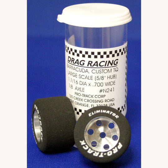 Pro-Track N241 ALUMINUM 1/8" x 1-1/16" x .700" 5/8" TQ Drilled Hub Drag Tires