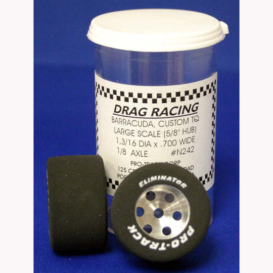Pro-Track N242 Aluminum 1/8" x 1-3/16" x .700" 5/8" TQ Drilled Hub Drag Tires