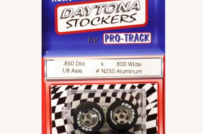 Pro-Track N250 Aluminum 1/8 x .850 x .800 Natural Rubber Rear Tires