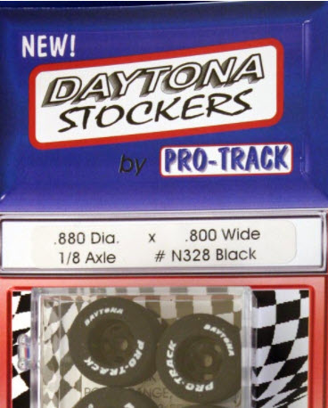 Pro-Track N328 BLACK 1/8 x .880 x .800 Natural Rubber Rear Tires