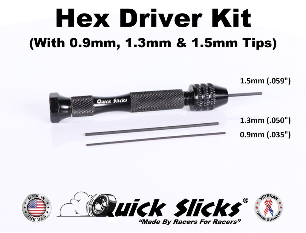 Quick Slicks Hex Driver Kit (0.9, 1.3 & 1.5mm Tips)
