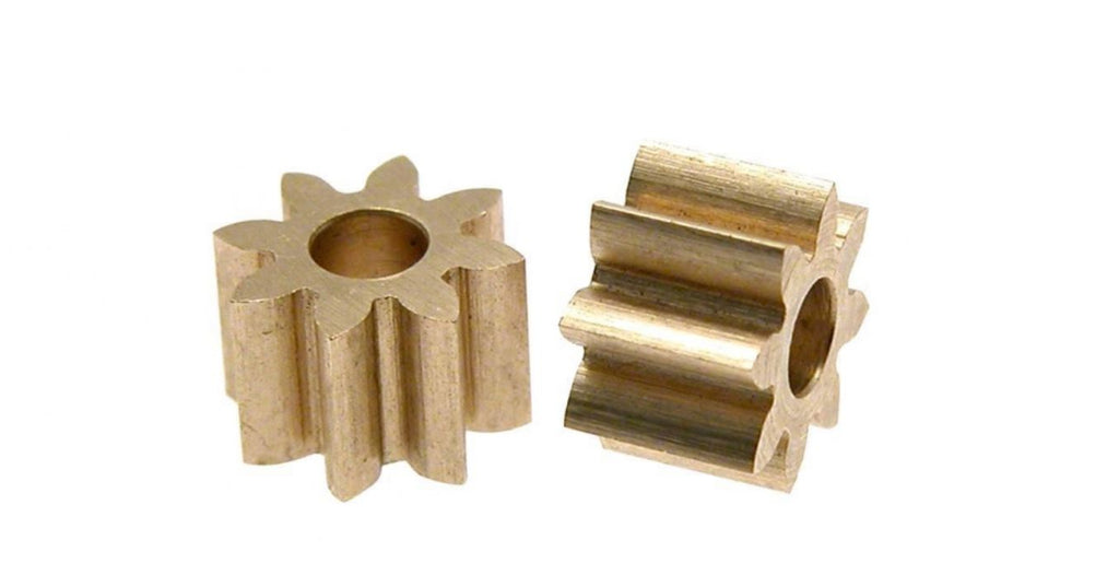SC-1191 Scaleauto 8T Brass Pinion for 2mm OD Motor Shaft