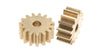 SC-1198 Scaleauto 15T Brass Pinion for 2mm OD Motor Shaft