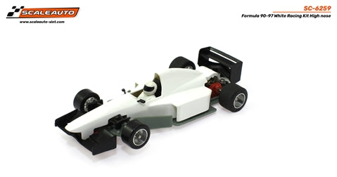 Scaleauto SC-6259a Formula 90-97 White Racing Kit, High Nose
