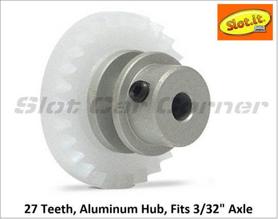 Slot.It GO27-Al Gear, 27T, Inline Offset Crown, Aluminum