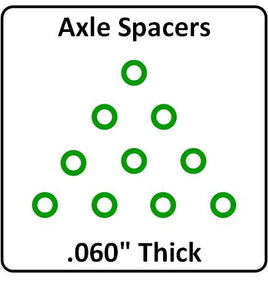 XS-06010-N SCC Axle Spacers 3/32" ID x .060" Thick, Green