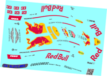 CGSCD002C CG Slotcars Peel & Stick Graphics for Blue Policar F1 Monoposto