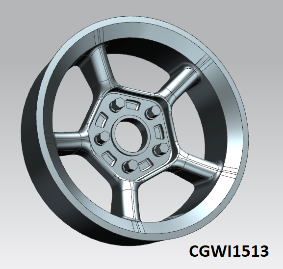 CG Slotcars CGWI1513 Sterling Spoke '76 Wheel Inserts, 15mm