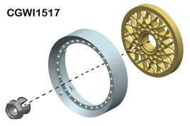 CG Slotcars CGWI1517 BBS RS 3-Piece Insert, 15mm