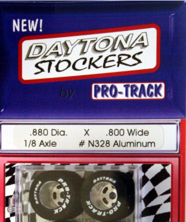 Pro-Track N328 ALUMINUM 1/8 x .880 x .800 Natural Rubber Rear Tires