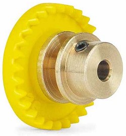 Slot.It GI28-Bz Inline Crown Gear, Bronze Hub, 28T