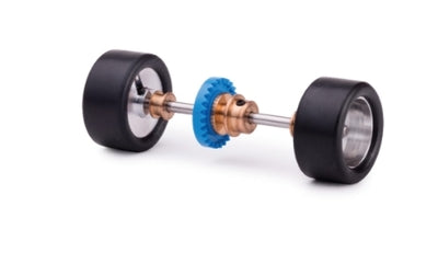 Slot.It KK17B Rear Axle Assembly, Large Hubs, Inline Crown, Carrera DTM