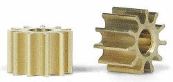 Slot.It PI10 Press-on Pinion, 10T, Inline, 5.5mm, Brass