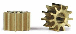 Slot.It PI11 Press-on Pinion, 11T, Inline, 5.5mm, Brass